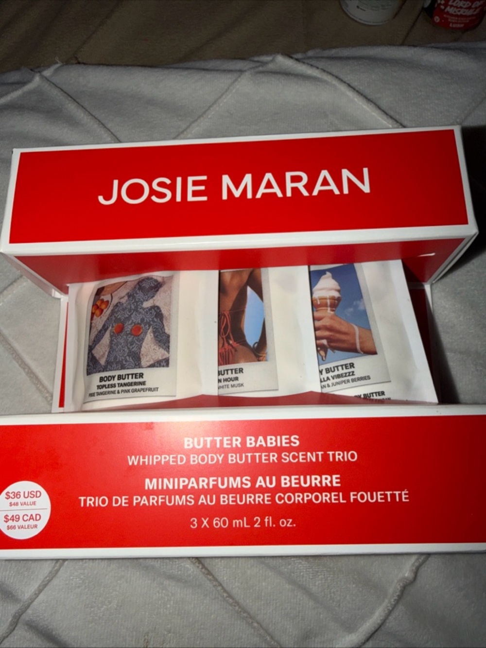 JOSIE MARAN Red Butter Babies Whipped Body Butter Trio